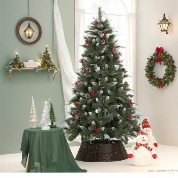 相思1.5米紅果粘白豪華加密圣誕樹1.8米/2.1米PE/PVC松針樹混合