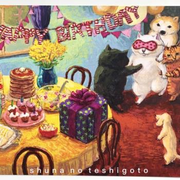「SHUNA」及時行樂的三只貓4日本原版治愈系貓系列繪本明信片現貨