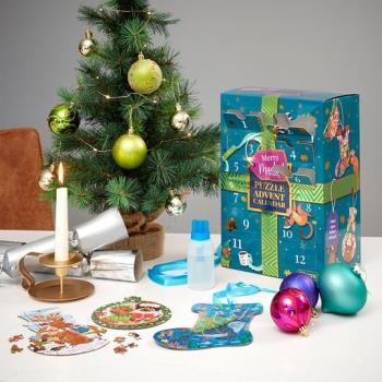 Gibsons英國進口拼圖圣誕禮盒盲盒24幅圖形成年潮玩益智玩具禮品