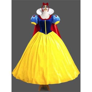 白雪公主裙cosplay公主服裝成人圣誕節日年會演出服兒童款禮服裝