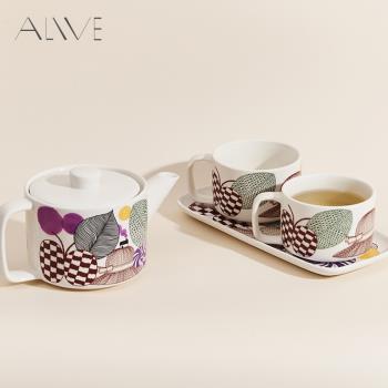 Alive蝶舞 茶具套裝高顏值下午茶馬克杯小托盤茶壺茶杯生日禮物