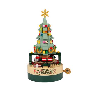 佳奇圣誕積木圣誕樹音樂盒圣誕姜餅屋禮盒積木兒童益智拼裝玩具圣