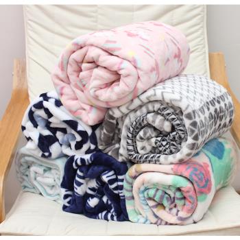 出口美國田園卡通珊瑚絨空調毯午睡沙發毯子法蘭絨毛毯學生夏季毯