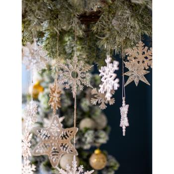 掬涵圣誕裝飾雪花掛飾圣誕樹掛件吊飾櫥窗吊頂婚慶櫥窗氛圍飾品