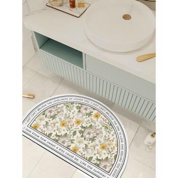 美式軟硅藻泥吸水地墊家用衛生間速干墊廁所門口防滑腳墊浴室地毯