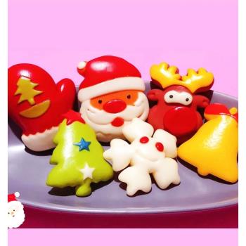 圣誕老人麋鹿雪人姜餅人雪花圣誕帽卡通饅頭模具裝飾翻糖蛋糕工具
