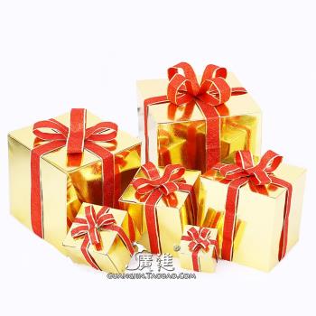 節日美陳櫥窗專柜商場禮包正方形禮物盒堆頭禮品盒裝飾用品空盒子