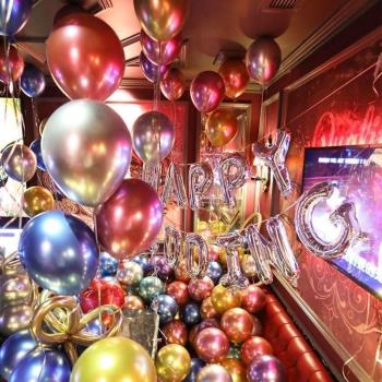 金屬色氣球18歲成人禮生日派對包房裝飾KTV酒店酒吧商場店鋪佈置