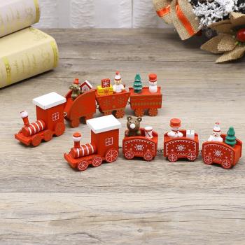 Dollhouse娃娃屋彩色卡通小火車圣誕模型bjd節日兒童玩具裝飾配件
