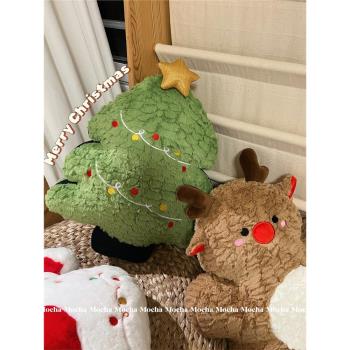 ins網紅圣誕樹雪人麋鹿毛絨玩具節日裝飾抱枕兒童大號布娃娃禮物