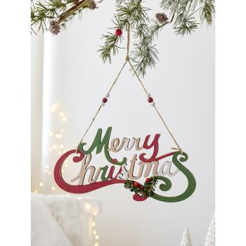 諾琪 美式christmas圣誕英文字母牌掛飾diy圣誕樹裝飾掛牌門牌