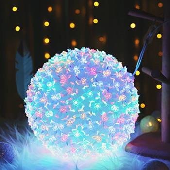 LED櫻花球燈圣誕燈櫻花繡球燈適用于圣誕花園室內室外裝飾燈球