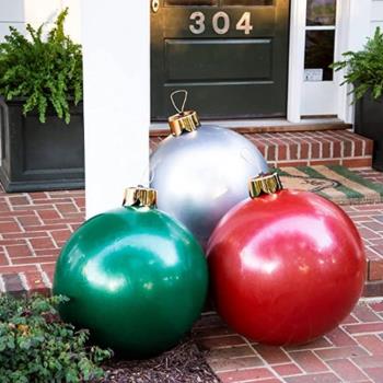 一體圣誕球無縫充氣超大飾品圣誕裝飾品氛圍擺件室內戶外