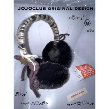JOJOclub-原創小眾設計純手工日系毛絨保暖折疊秋冬護耳耳罩耳套