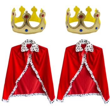 萬圣節披風兒童成人國王王子造型裝扮表演服圣誕披風紅色斗篷披肩