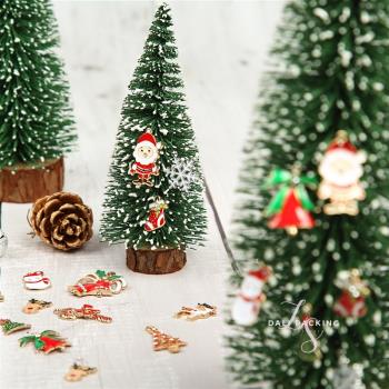 鑲鉆圣誕系列手工diy飾品配件 滴油合金小掛件 手鏈吊墜發飾配件