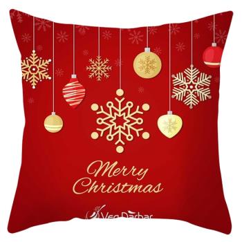 新款圣誕老人麋鹿抱枕雪花系列抱枕套節日裝飾沙發床頭毛絨靠墊套