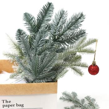 圣誕塑料松針松針 diy手工花環材料 圣誕樹裝扮 植物墻布景裝飾