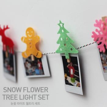 幼兒園圣誕裝飾 照片裝飾墻夾子 明信片拉花麋鹿雪花雪人小木夾