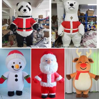 充氣圣誕老人卡通人偶服裝玩偶服網紅抖音同款雪人活動宣傳表演服