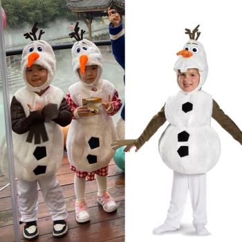寶寶萬圣節裝扮迪士尼服裝雪寶衣服兒童cos幼兒園圣誕演出服男童