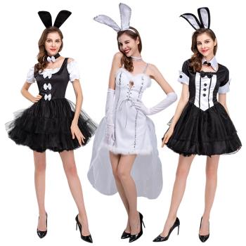 cosplay兔子表演服裝舞臺裝兔女郎演出服酒吧制服爵士舞連衣裙