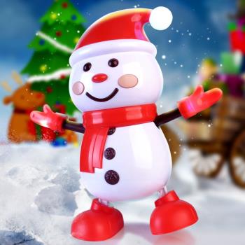會唱歌跳舞的玩具電動燈光音樂雪人寶寶練抬頭嬰兒童圣誕節日禮物