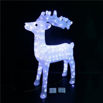 LED亞克力發光滴膠圣誕企鵝蘑菇站鹿和樹型裝飾擺件PVC發光五角星