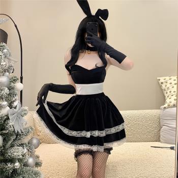 主題兔女郎黑色戰袍cosplay制服