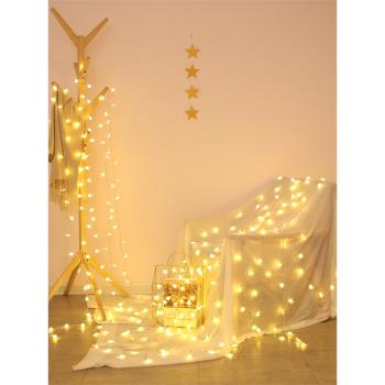 LED星星燈氛圍燈飾寶寶生日裝飾布置彩燈臥室圣誕閃燈串燈滿天星