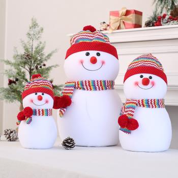 圣誕裝飾品雪人圣誕雷鋒帽公仔小娃娃玩偶圣誕樹擺件禮物場景布置