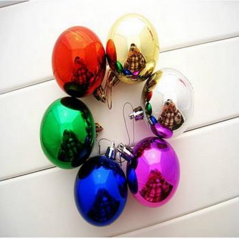6cm圣誕裝飾球圣誕彩球/電鍍球/鏡面球/裝飾球亮光亞光閃粉