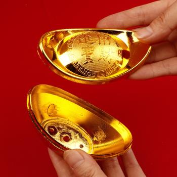 春節裝飾品塑膠模擬金元寶櫥窗擺件新年吉祥招財進寶店鋪場景佈置
