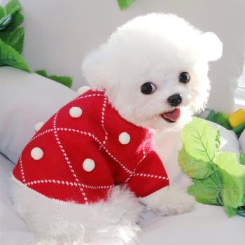 新年喜慶寵物針織毛衣泰迪貴賓比熊貓貓咪雪納瑞約克夏狗狗衣服