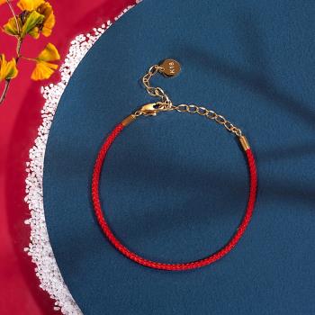新年女可穿珠小眾萬能紅繩手鏈