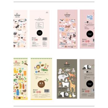 韓國sonia貼紙 動物主題 可愛貓咪狗狗兔子恐龍手帳素材裝飾貼畫
