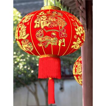 2024新款過新年中國風大紅燈籠掛飾春節戶外陽臺一對大門口裝飾