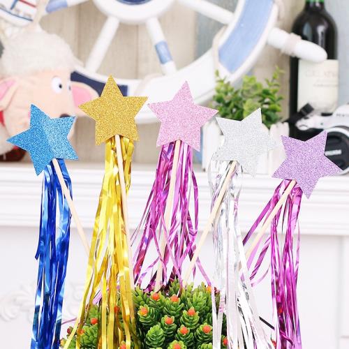 復活節新年生日派對魔法棒拍照道具婚禮布置裝扮星星流蘇仙女棒