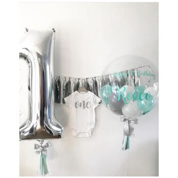 32寸大號09金銀色數字鋁膜氣球生日周歲派對新年教室裝飾造型布置