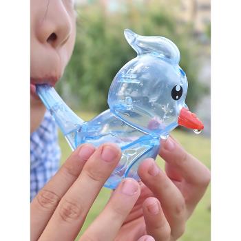 透明小鳥哨子嬰幼兒童玩具小鳥叫聲寶寶可加水吹口哨發音訓練樂器