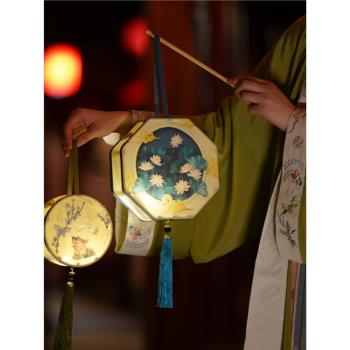 元宵中秋節燈籠中國風復古宮廷發光宮燈兒童手提花燈漢服拍照道具