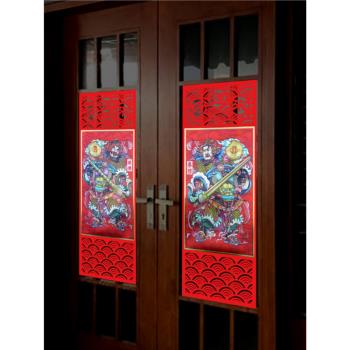 玻璃門神門貼金箔浮雕防水耐曬中式裝飾蔚遲恭秦叔寶新年春節年畫