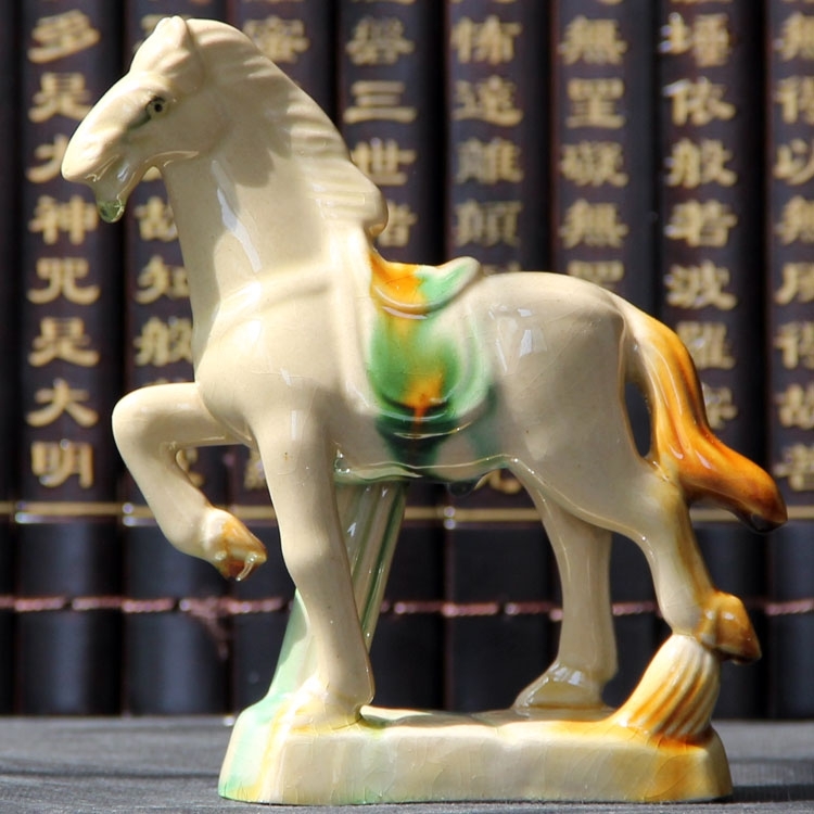 唐三彩馬陶瓷馬創意擺件小馬六俊馬家居裝飾品工藝品禮品風水擺設|裝飾