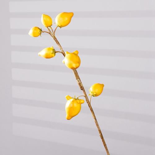 新年配花裝飾 仿真果實五代同堂黃金果牛角果花藝擺件年宵插花|金秋購物節，全站最高39%回饋，消費滿額再抽999黃金|仿真花/假花|ETMall ...