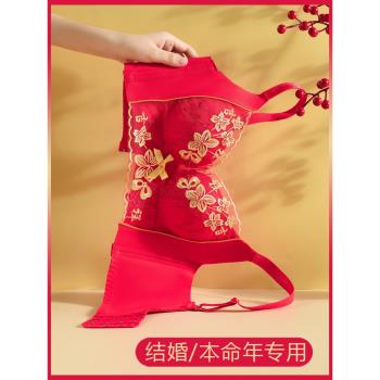 中國紅內衣女本命年小胸聚攏顯大性感大紅色結婚新娘新年文胸套裝