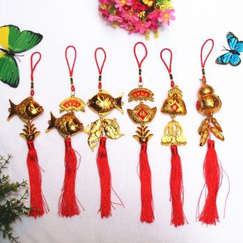 熱賣喜慶中國結元寶小掛件過年植物房間裝飾結婚女方掛飾燈籠
