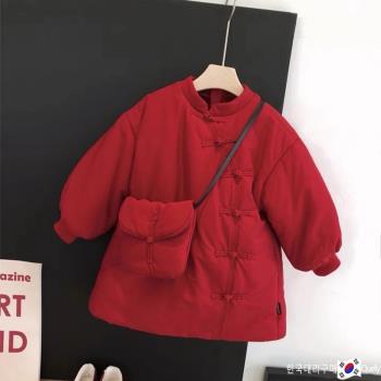 韓國嬰兒喜慶女童冬棉衣拜年服