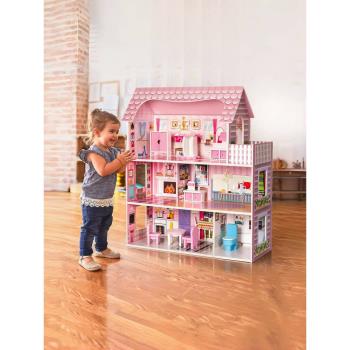 跨境兒童公主房子別墅城堡小女孩過家家玩具小朋友生日娃娃屋