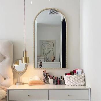 法式復古裝飾鏡壁掛客廳墻面玄關壁爐鏡衛生間鏡子歐式桌面化妝鏡