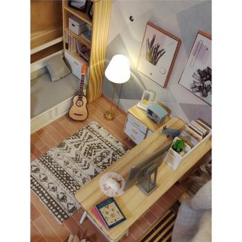 12分bjd迷你玩具ob11娃屋配件傢俱微縮場景模型擺件feeling落地燈